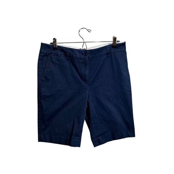 Talbots Perfect Shorts 10.5 inch inseam Navy with stretch & pockets Sz 10 - Picture 1 of 6